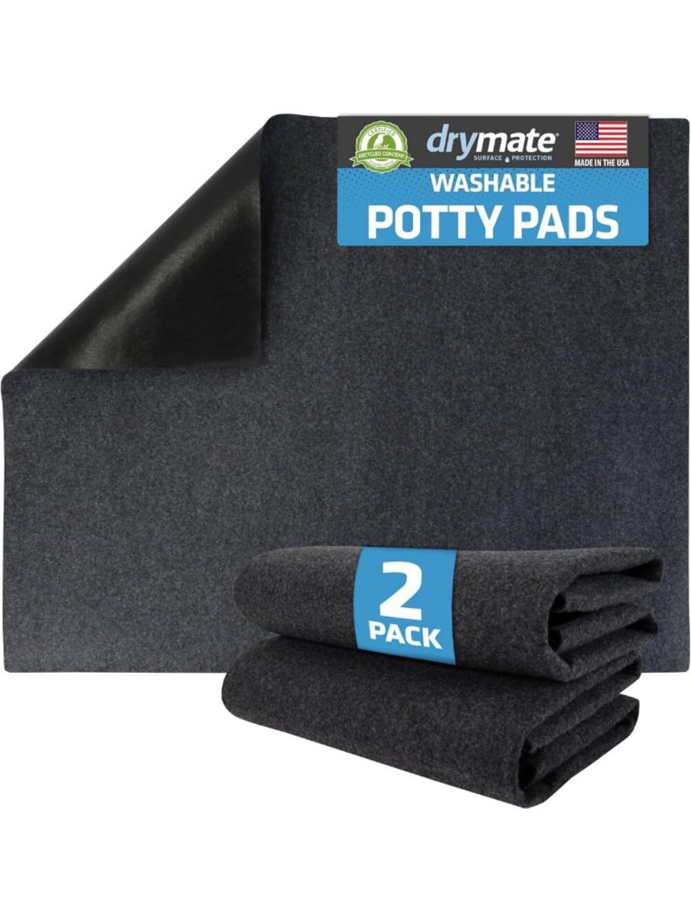 Washable Dog Pee Pads 2-Pack - Waterproof, Absorbent, Slip-Resistant Training